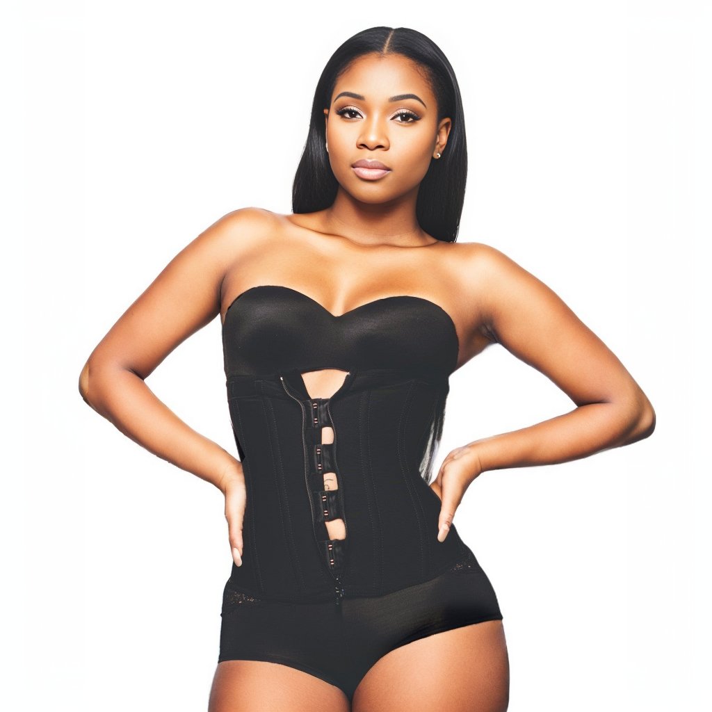 Clip and Zip Waist Trainer Corset Plus Size - Fashion Necess